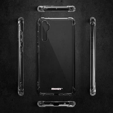 Moozy Coque en silicone anti-choc pour Xiaomi Mi Note 10 Lite - Coque de téléphone transparente et transparente en TPU souple