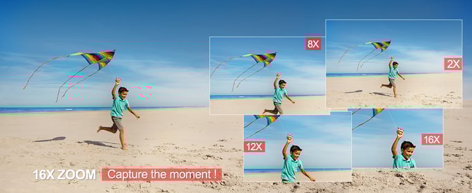 NBD K100 Appareil Photo numérique 4K & 56MP - Caméra Vlogging pour Youtube avec Zoom 16X - Carte SD 32GB - 2 Battries