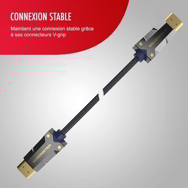 Cable HDMI Monster 15M M3000 - Resolución 8K - Vídeo HDR - 48 GBPS - Velocidad del rayo - Triple blindaje