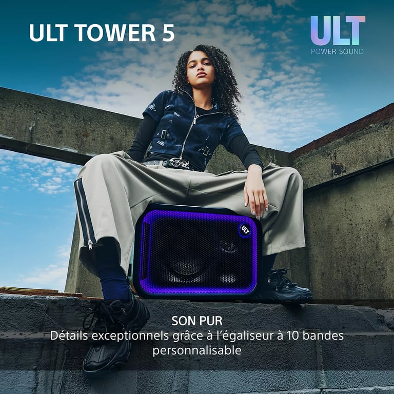 Sony SRS-ULT500 Tower 5 festive Noir - vue 4