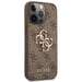 Guess Coque 4G Metal Logo Backcover pour Apple iPhone 13 Pro Max - Brun
