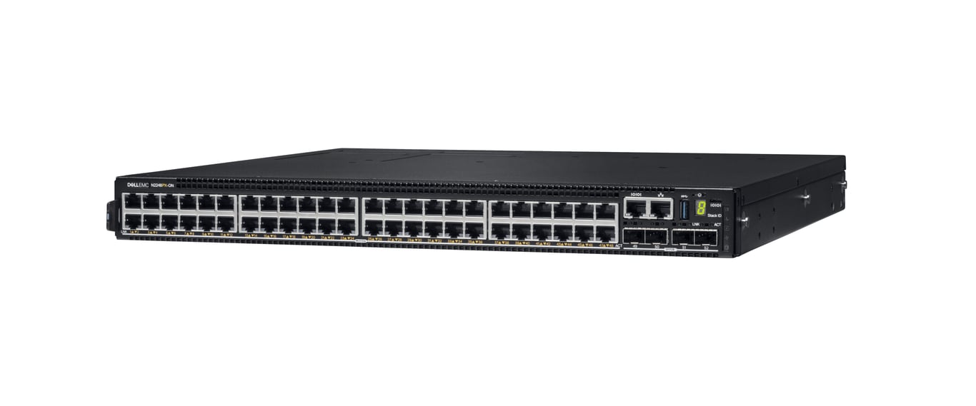 DELL N-Series N2248PX-ON Gestionado L3 Gigabit Ethernet (10/100/1000) Energía sobre Ethernet (PoE) 1U Negro