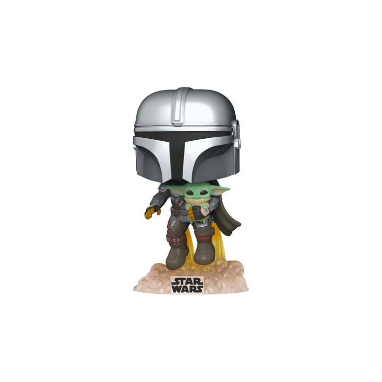 Figurine Funko Pop! Star Wars: The Mandalorian Mando Flying wJet Pack - vue 4