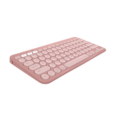 Logitech Pebble Keys 2 K380s teclado RF Wireless + Bluetooth AZERTY Francés Rosa