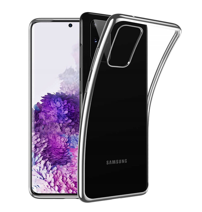 Coque Chrome Silicone pour SAMSUNG Galaxy A71 Contour Transparente Bumper Protection Gel Souple