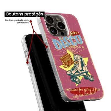 Funda de silicona - Compatible con Apple iPhone 17 - diseño retro disco