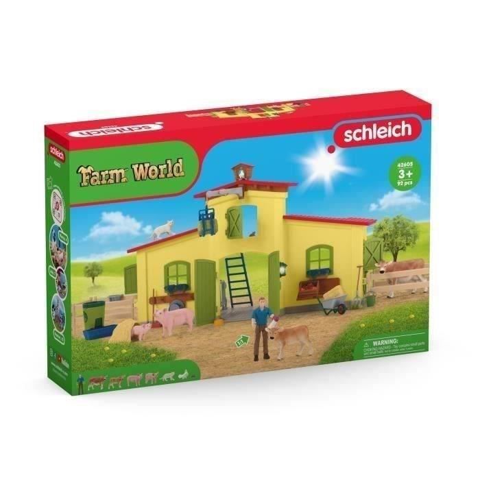 Ensemble de Figurines Animaux de la Ferme avec Accessoires Coffret Ferme éducative de 92 Pièces avec Vache Cheval Cochon et - vue 4
