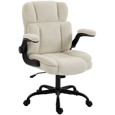 Roline Chaise de Bureau Ergonomique Beige Chenille Bascule