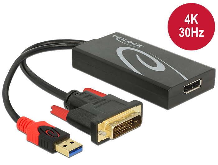 DeLOCK Convertisseur vidéo - DVI - DisplayPort - Pour la vente au détail