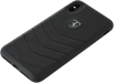 Custodia Ferrari in vera pelle trapuntata per Apple iPhone XS Max, nero