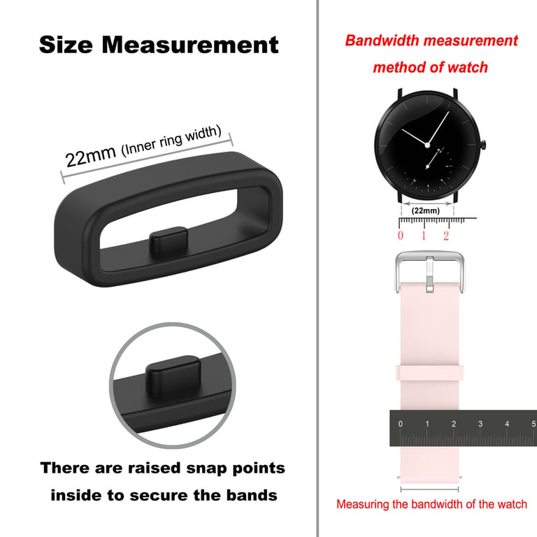 INF Boucle pour bracelet de montre 22 mm paquet de 10 Rose - vue 2