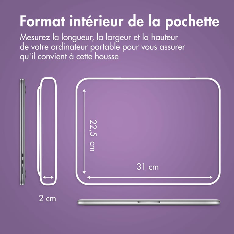 imoshion Pochette ordinateur avec compartiment 13 pouces - Lavender Lilac - Neuf