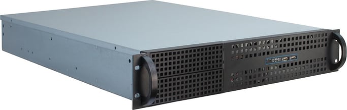 Inter-Tech 2U-2129N Estante Negro, Plata