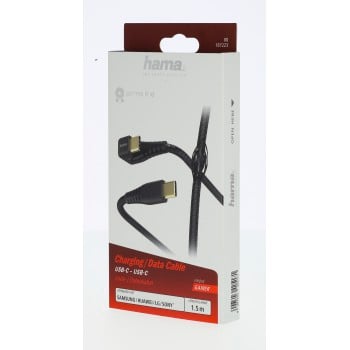 Cable de carga/datos para jugadores, USB-C - USB-C, 1,5 m, negro