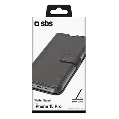 SBS TEBKWALIP1561PK funda para teléfono móvil 15,5 cm (6.1'') Funda cartera Negro
