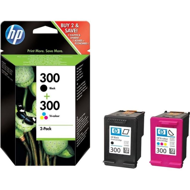 Pack De 2 Cartouches D'encre Hp 300 1 + 1 Trois Couleurs Authentiques Hp La Cartouche D'imprimante - vue 8