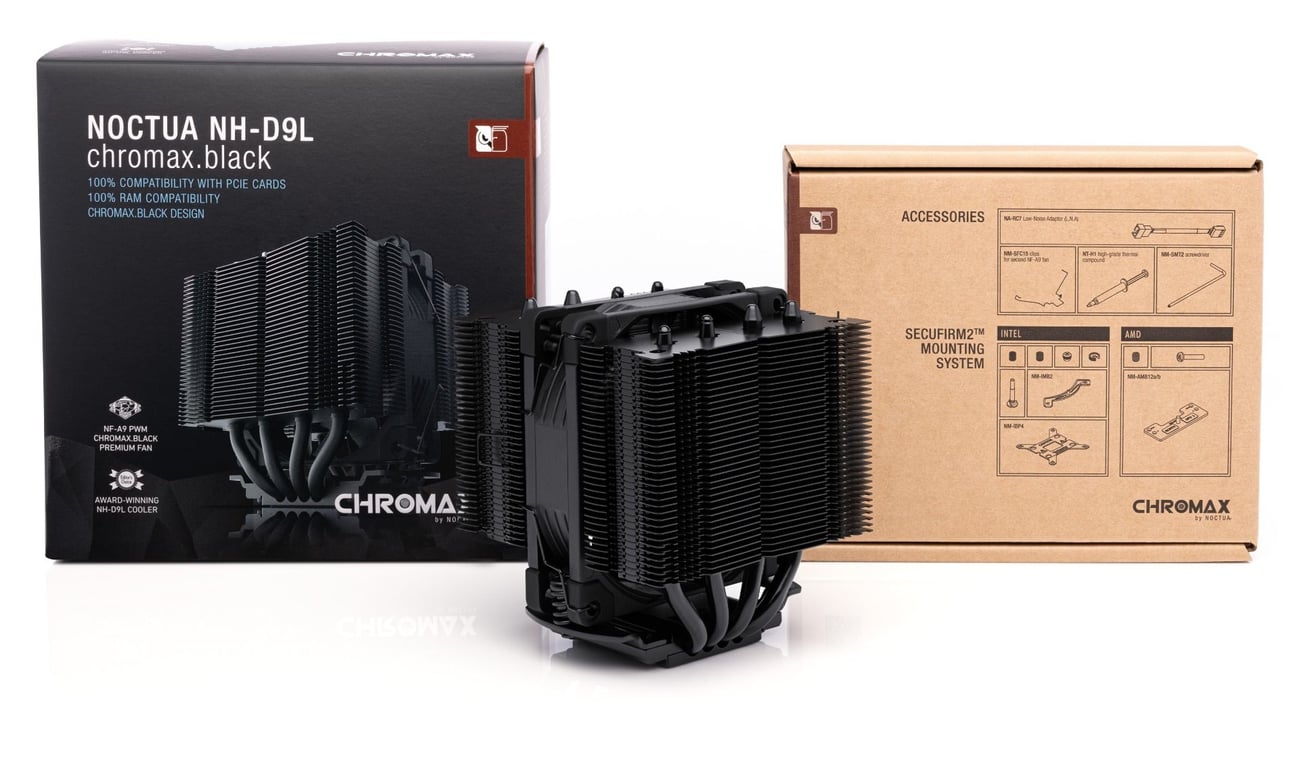 Noctua NH D9L CHROMAX. système de refroidissement d'ordinateur Processeur Dissipateur thermiqueRadiateur 9 2 cm 1 pièce Neuf - vue 2