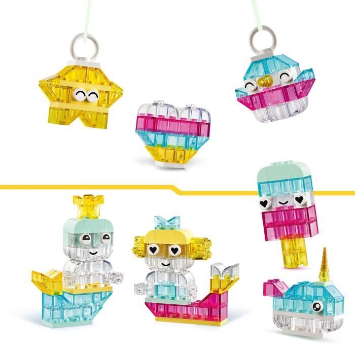 Boîte de briques transparentes magiques LEGO Classic 11040 pour stimuler la créativité - Neuf