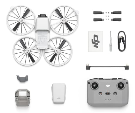 DJI Flip 4 rotors Quadcoptère 48 MP 3840 x 2160 pixels 3110 mAh Noir, Blanc