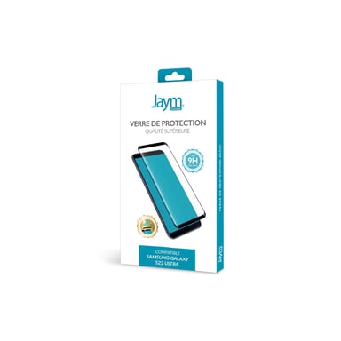 JAYM - Cristal Protector Premium para iPhone 14 / 13 / 13 / Pro - 3D-Curvado con Contorno Negro - 9H Ultra-Resistente Reforzado - Calidad Asahi Premium
