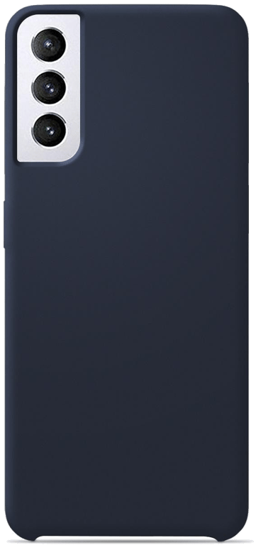 Coque silicone unie compatible Soft Touch Bleu nuit Samsung Galaxy S21 Plus