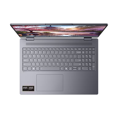 Lenovo IdeaPad 5 2-in-1 16AKP10 Copilot+ PC AMD Ryzen AI 5 340 Hybride (2-en-1) 40,6 cm (16'') Écran tactile WUXGA 16 Go LPDDR5x-SDRAM 512 Go SSD Wi-Fi 7 (802.11be) Windows 11 Home Allemand Gris