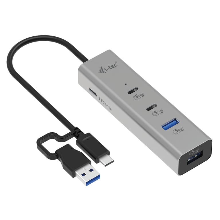 i tec Metal Universal Charging HUB 2xUSB C + 2x USB A Port + Power Delivery Neuf