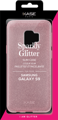Guscio sottile glitterato per Samsung Galaxy S9, oro rosa