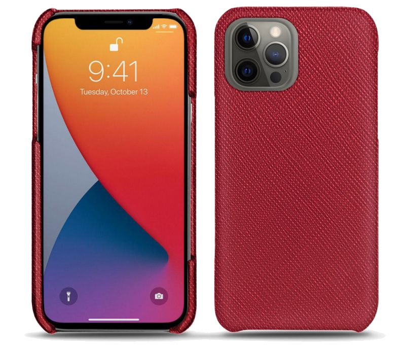 Coque cuir Apple iPhone 13 Pro Max - Coque arrièreRouge