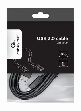 Gembird CCP-USB3-AMCM-1M cable USB USB 3.2 Gen 1 (3.1 Gen 1) USB C USB A Negro