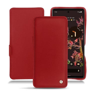 Housse cuir Google Pixel 6 -  - Rouge - Cuir lisse