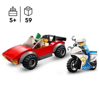 LEGO City 60392 La course poursuite de la moto de police - vue 3