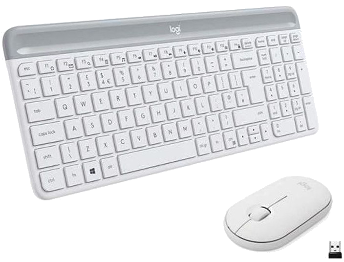 LOGITECH - Ensemble Clavier + Souris sans fil MK470 - AZERTY - Blanc