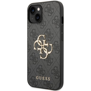 Guess Coque 4G Metal Logo Backcover pour Apple iPhone 14 - Gris