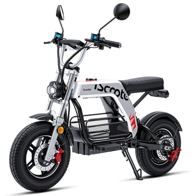 Trottinette électrique iScooter DX5 Pro avec rangement, batterie 52 V 20 Ah, pneus tout-terrain 17 pouces - Blanche