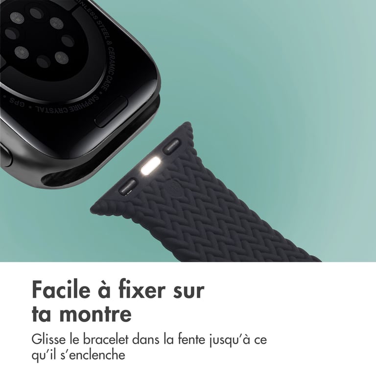 imoshion Bracelet en silicone tressé pour 'Apple Watch Series 1 à 9 / SE 384041 mm | Series 10 42 mm Neuf - vue 9