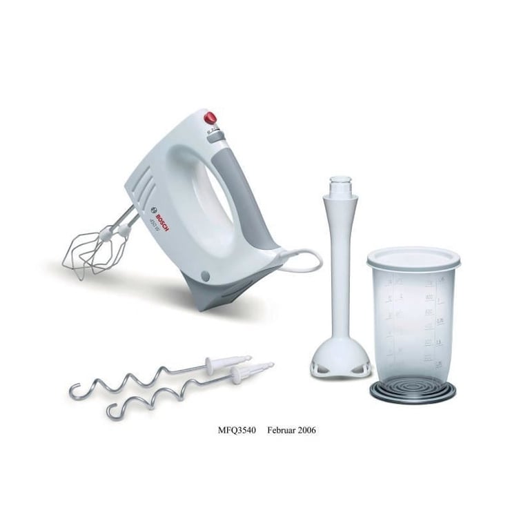BOSCH Batteur et mixeur plongeant -MFQ3540 - 450 W - 5 vitesses - Blanc - Neuf