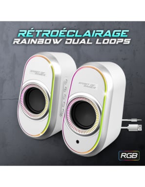 Spirit of Gamer Altavoz 2.0 FANATIC 500 RGB White