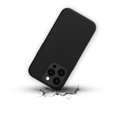 Funda antigolpes de gel de silicona suave para Apple iPhone 14 Pro, negro satinado