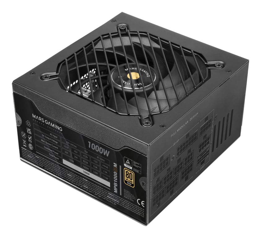 Mars Gaming MPB1000SIM unité d'alimentation d'énergie 24 pin ATX ATX - vue 4