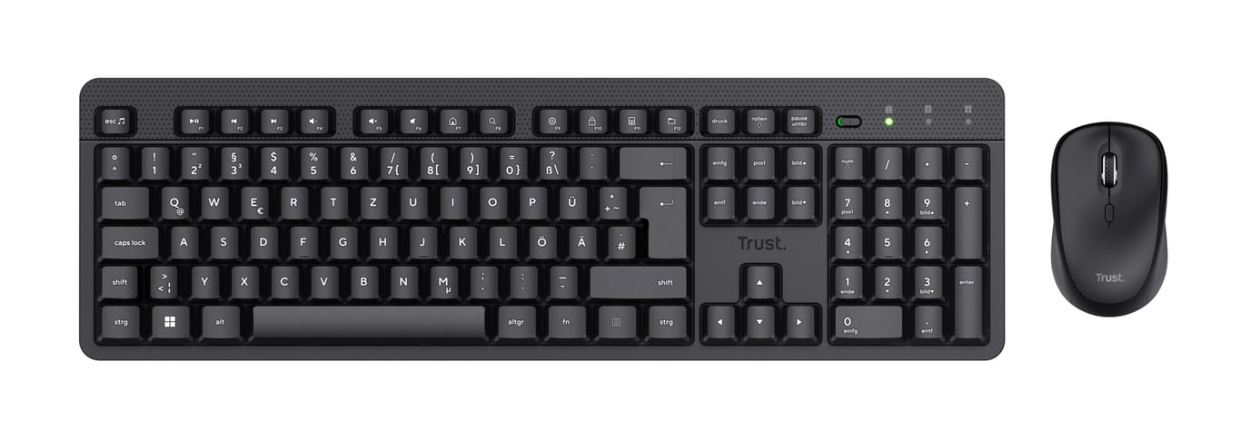 Trust TKM-360 clavier Souris incluse Bureau RF sans fil QWERTY Espagnole Noir - Neuf