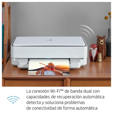 HP ENVY Imprimante Tout-en-un HP 6032e, Couleur, Imprimante pour Maison et Bureau à domicile, Impression, copie, numérisation, Sans fil, HP+, Éligibilité HP Instant Ink, Imprimer depuis un téléphone ou une tablette