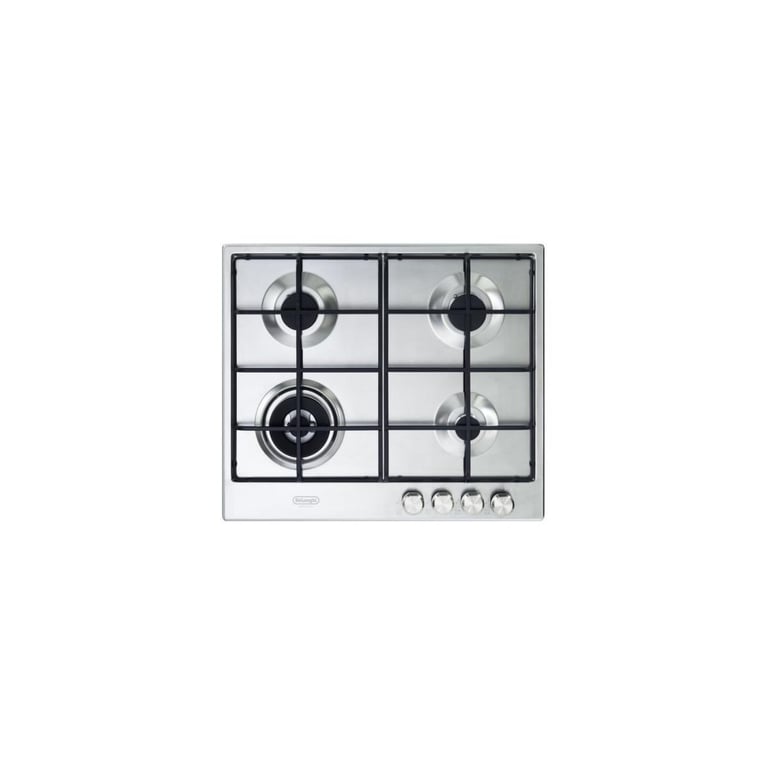 Plaque De Cuisson Gaz DeLonghi SLF 460 LX – Encastrable, Acier Inoxydable, Grilles en Fonte