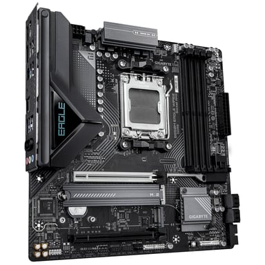 GIGABYTE B850M EAGLE WIFI6E Scheda Madre - CPU AMD Ryzen Serie 9000, VRM digitale 8+2+2 fasi, fino a 8200MHz DDR5 (OC), 1xPCIe 5.0 + 1xPCIe 4.0 M.2, Wi-Fi 6E, LAN 2.5GbE, USB 3.2 Gen 2