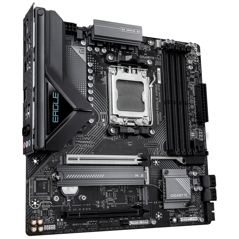 GIGABYTE B850M EAGLE WIFI6E Carte Mère Processeurs AMD Ryzen Série 9000 VRM numérique 8+2+2 phases jusqu’à 8200MHz DDR5 OC - vue 3