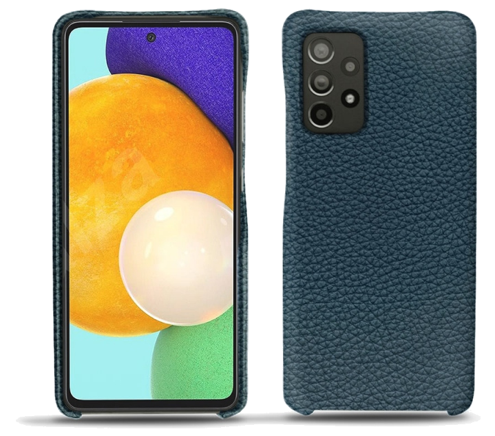 Coque cuir Samsung Galaxy A52 - Coque arrièreBleu