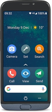 Doro 8050 13,8 cm (5.45'') SIM unique Android 9.0 4G USB Type-C 2 Go 16 Go 3000 mAh Noir