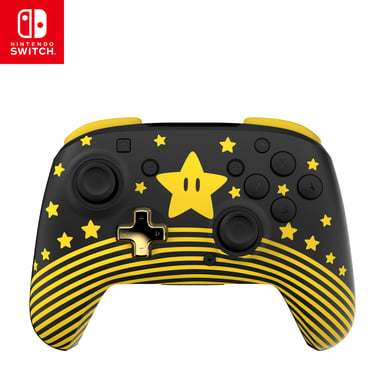 Turtle Beach Rematch Super Mario Star Manette sans fil w/ brille dans le noir et sous licence officielle Nintendo – pas de bouton C