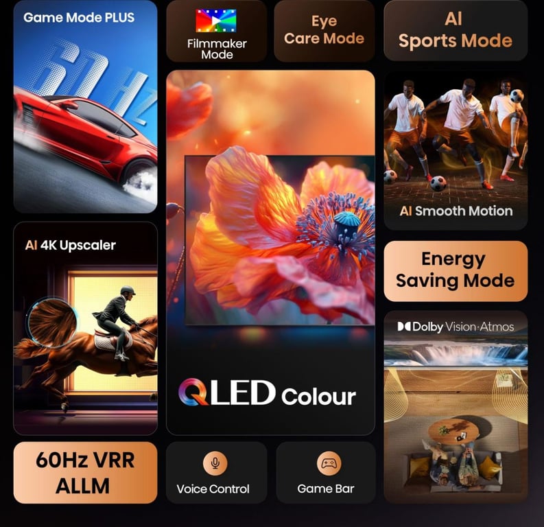 TV QLED Hisense 4K UHD 58E7Q 146 cm 2025 - vue 5