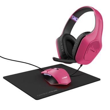 Trust GXT 790 Cuffia ad archetto cablata Play Nero, Rosa